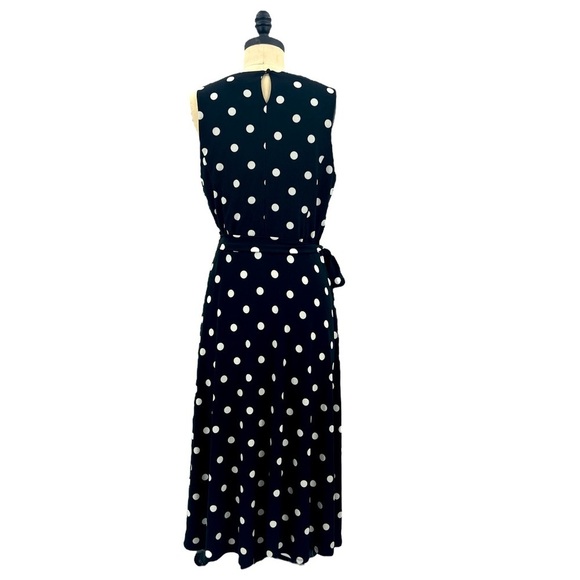 Lauren, Ralph, Lauren, Black and white nautical polkadot dress size 14 - Picture 6 of 11